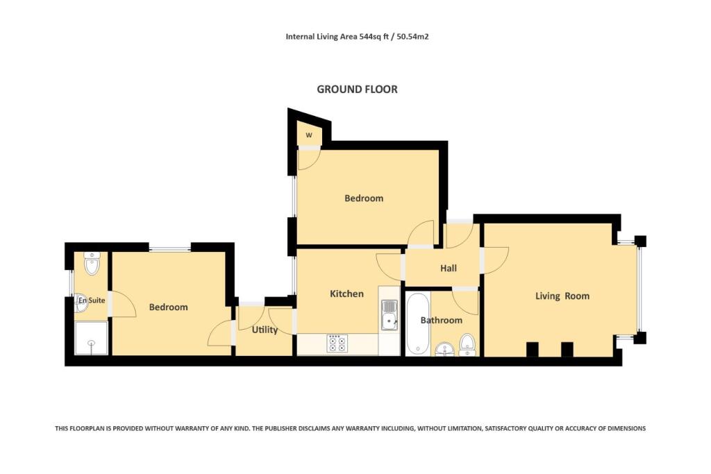 Floor Plan Flat 1, 6, Woodville Road, Warwick.jpg