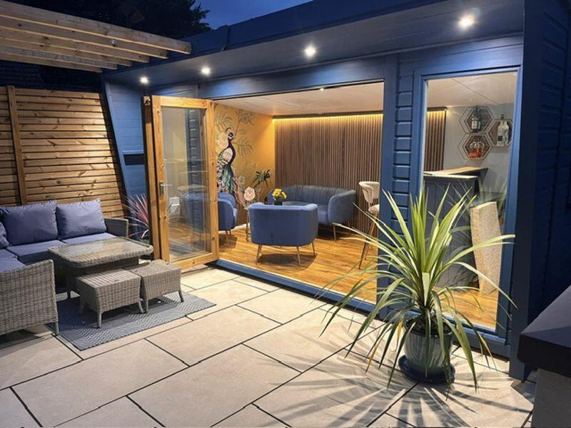 Entertaining area at night