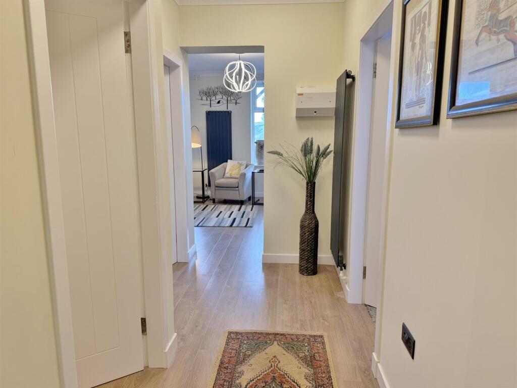 Hallway from door to open plan living