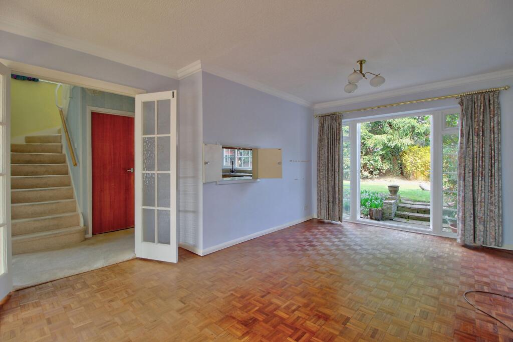 Showing glazed double doors to hall &amp; cloakroom