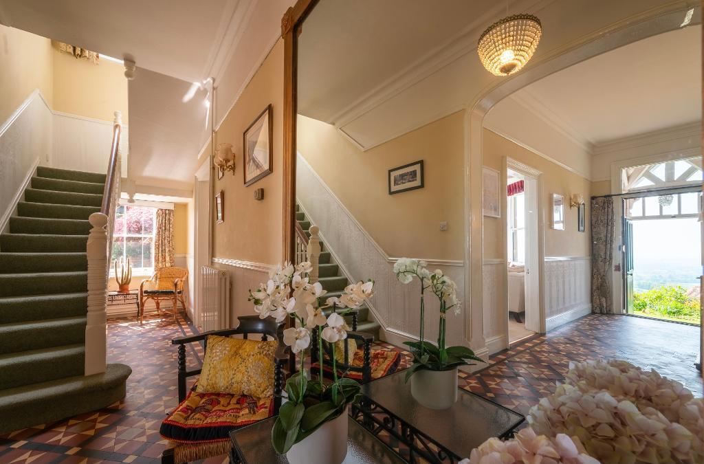 Period tiled hallway and views