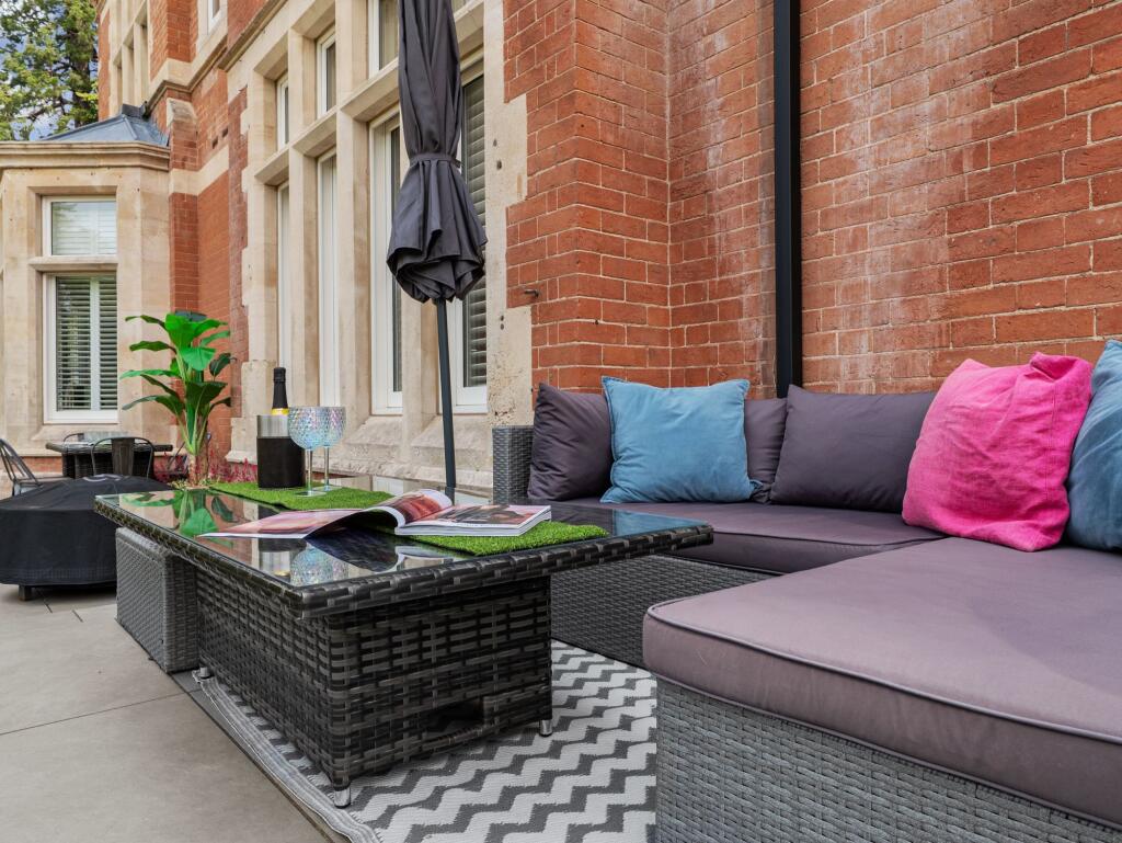 Private terrace seating area