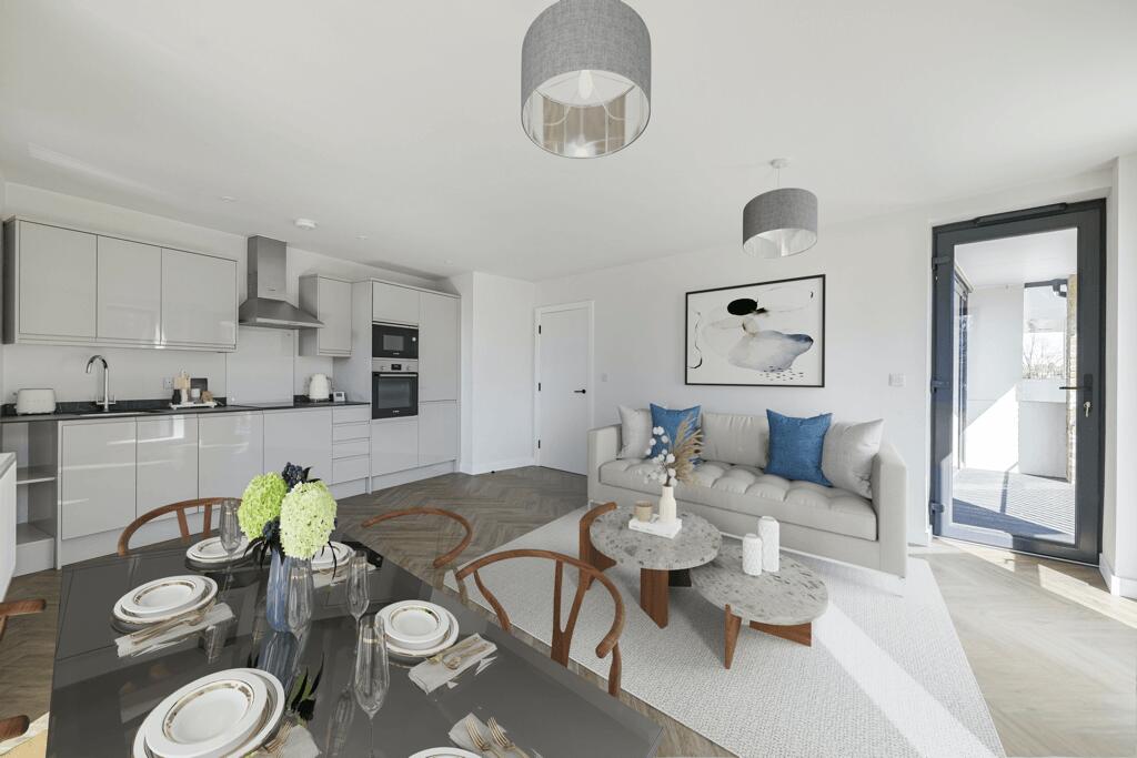 Stunning two bedroom, one bath apartment in a new