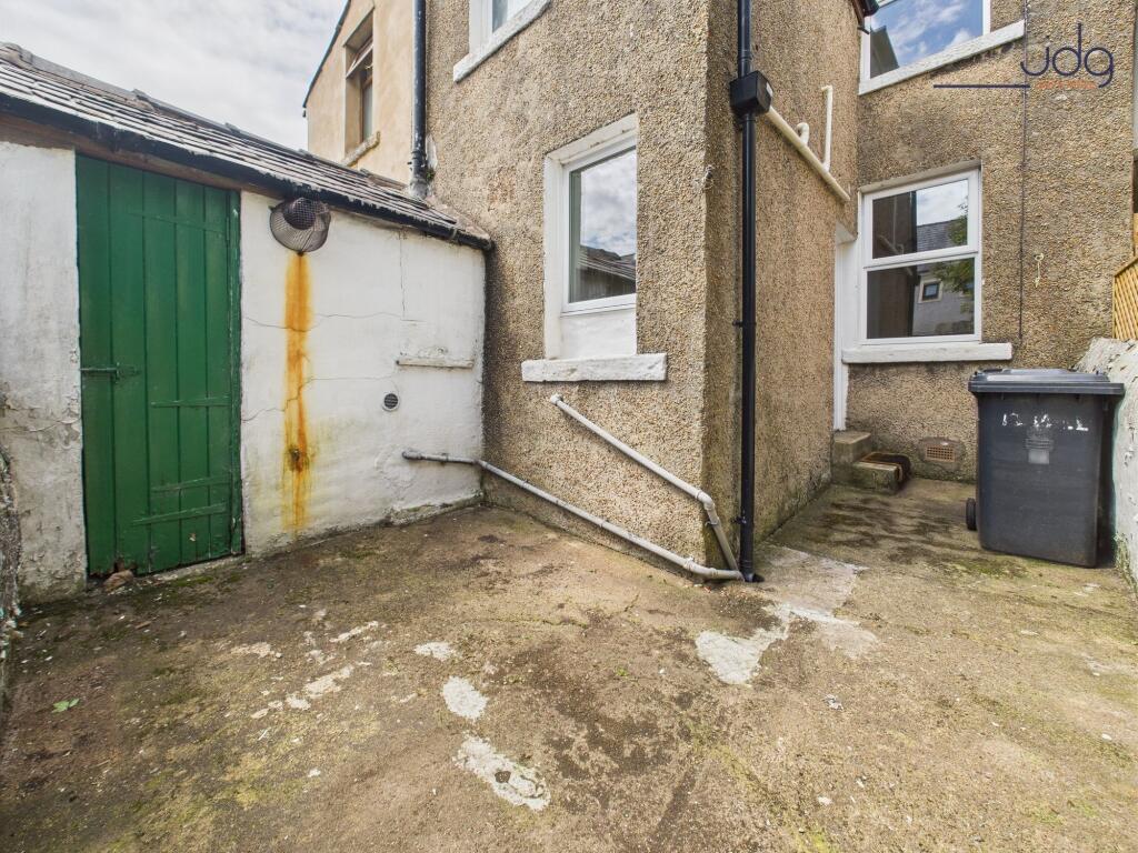 Rear view of the property, Yard