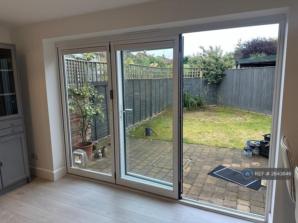 Bifold Doors To Small Garden And Shed