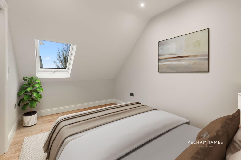Annexe Bedroom, Redwing House, Great Easton (virtually staged image)