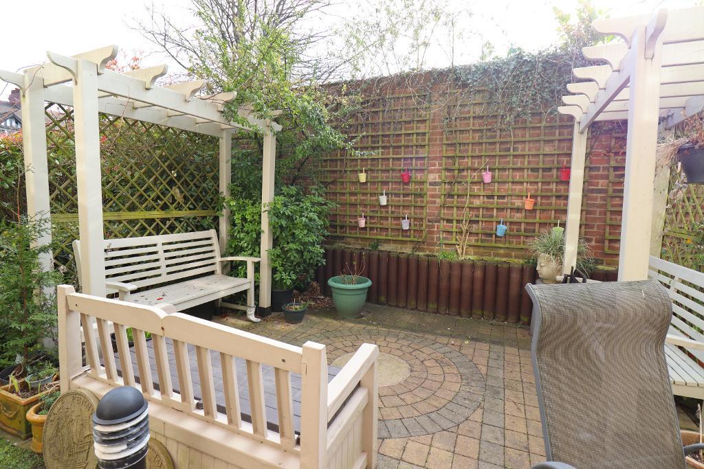 Communal garden seating area