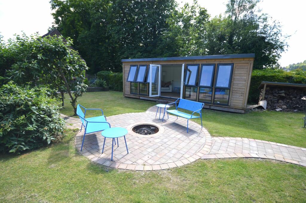 Garden Firepit and Garden Office/Studio