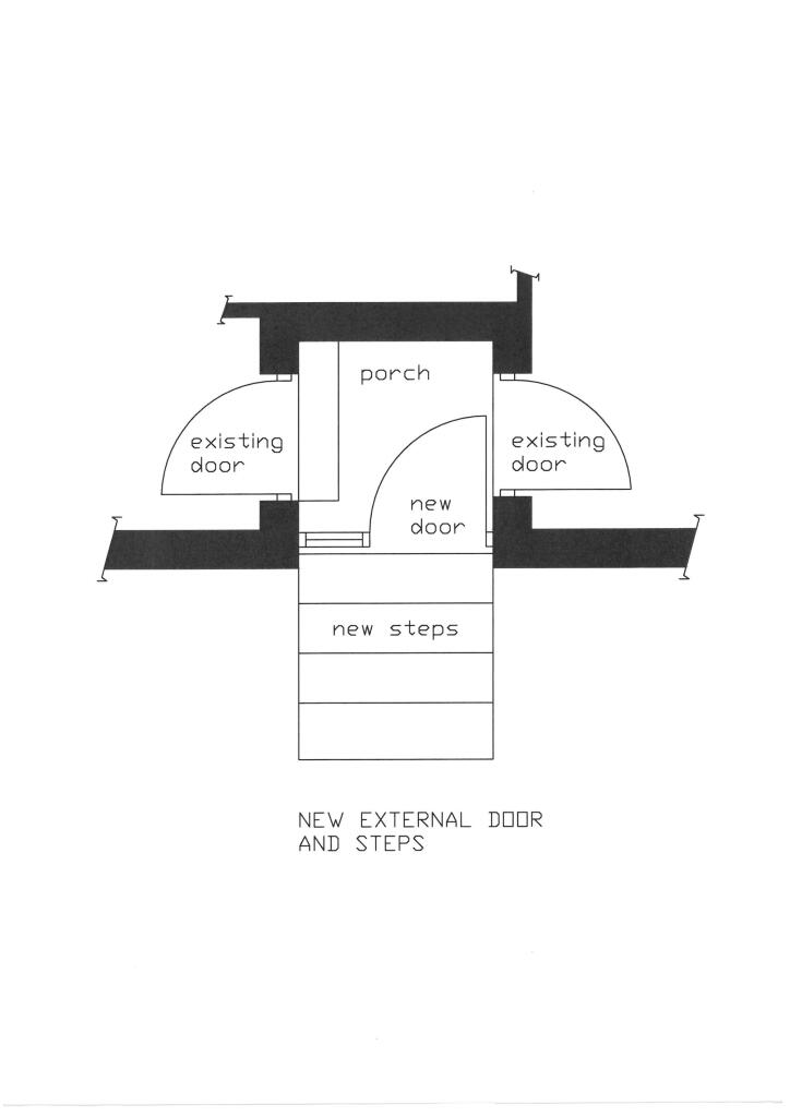 Potential plan for new steps and porch