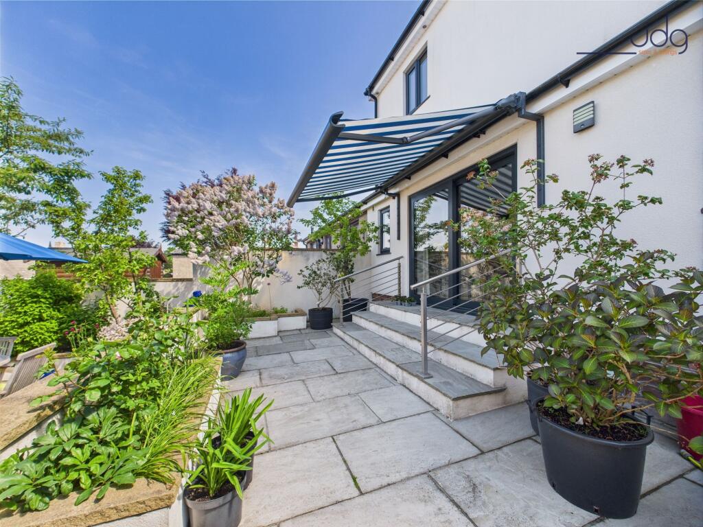 Sliding Patio Doors and Flagged Patio