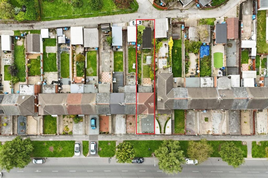 Aerial view of the property