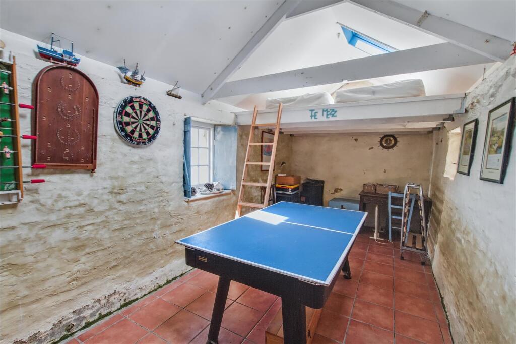 Inside stone cottage