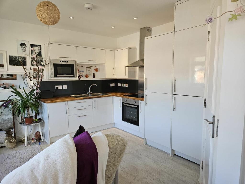 Open plan kitchen/dining/living