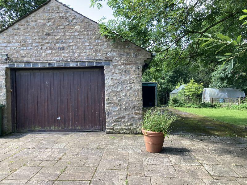 Large stone built and slated garage