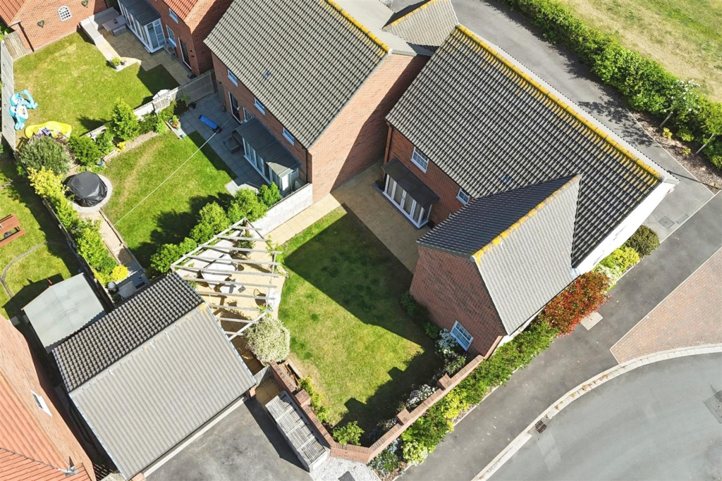 Aerial view of the property