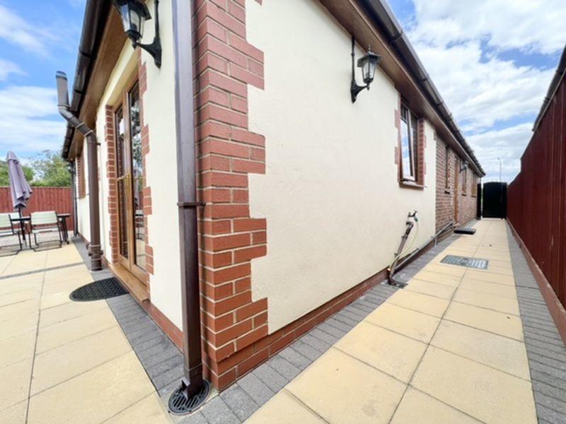 Patio and path to front