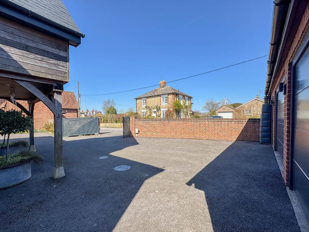 Parking, double garage and workshop
