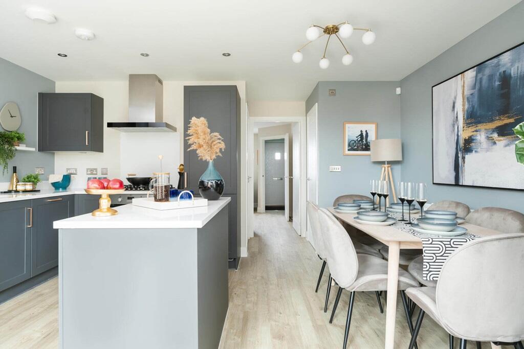 The bright and open kitchen and dining area is ideal for entertaining