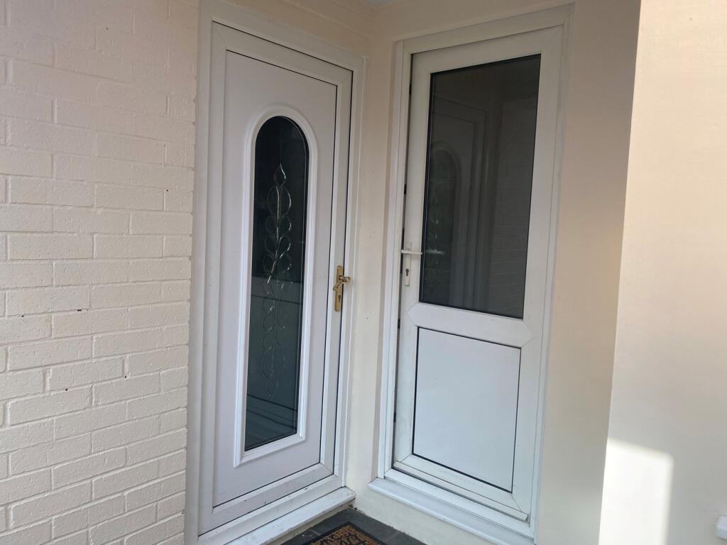 Porch leading to front door
