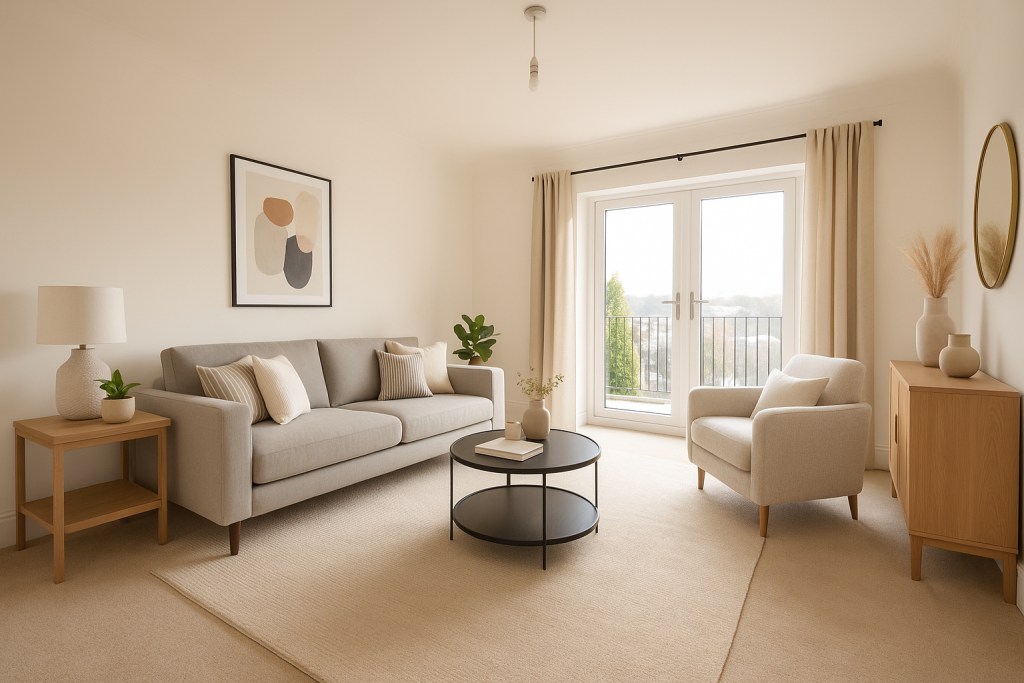 Virtual Staged living room