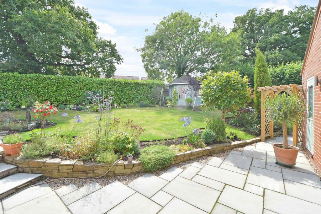 West facing garden to the rear