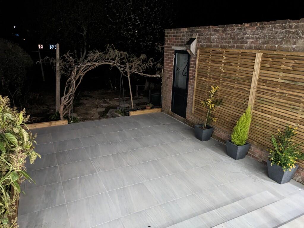 Patio at night 