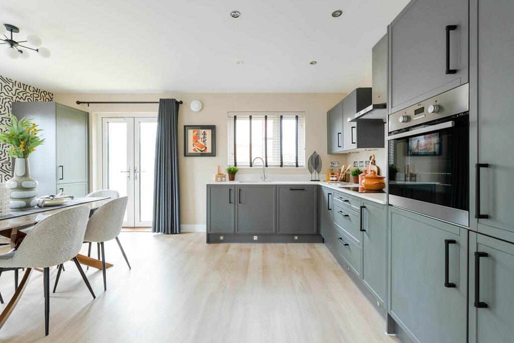 The open plan kitchen and dining area if perfect for entertaining