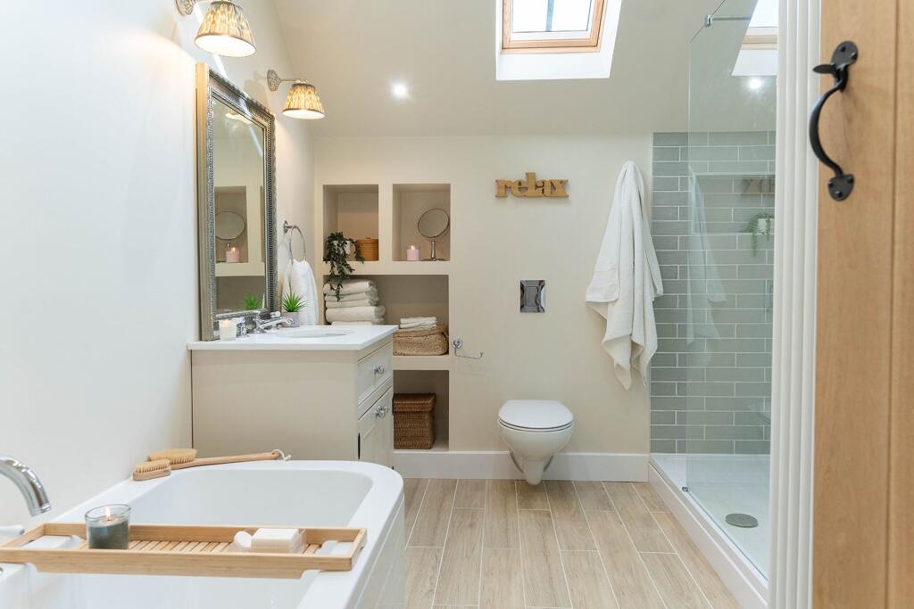 Light and bright family bathroom