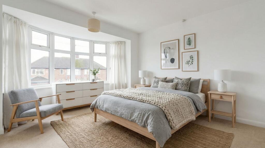 Virtually Staged Bedroom