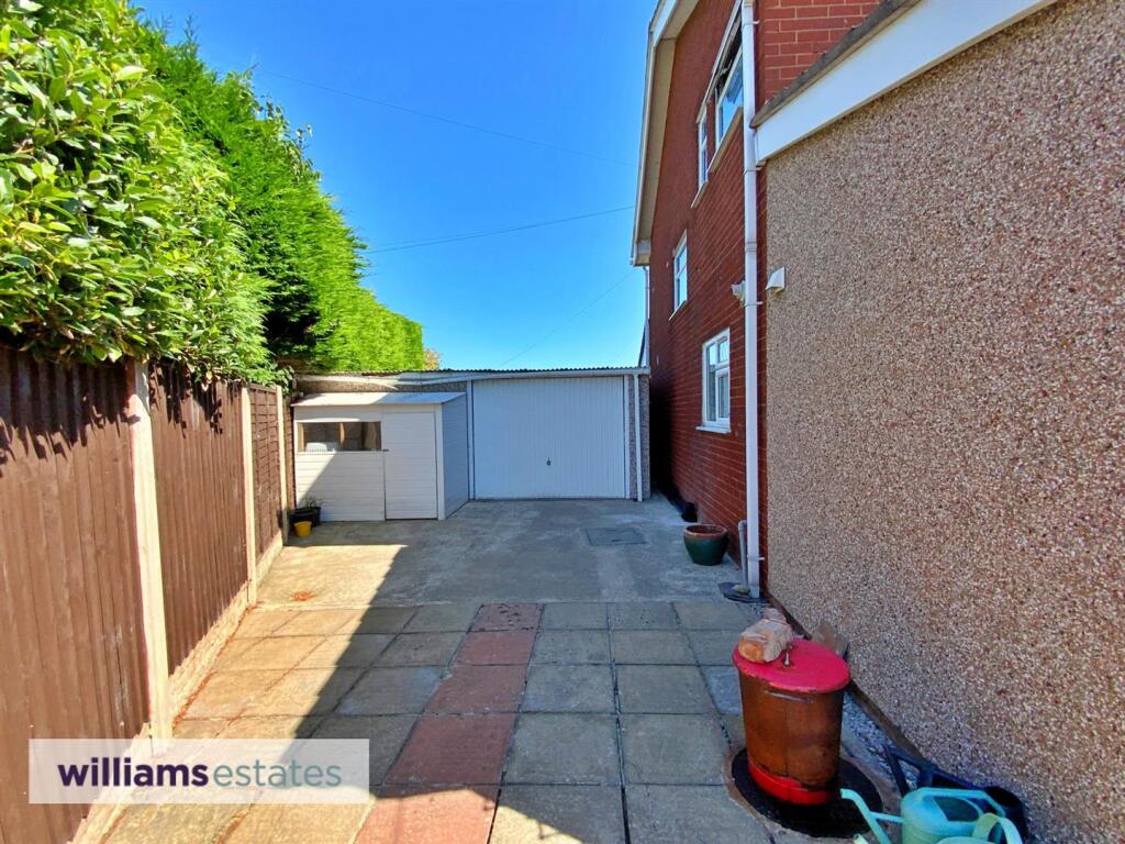 rear of the garage