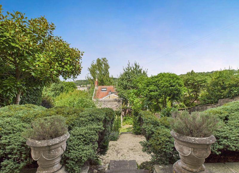 Steps down to garden