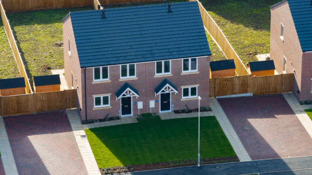 Aerial View of 3 Bedroom Homes at Sampson Green