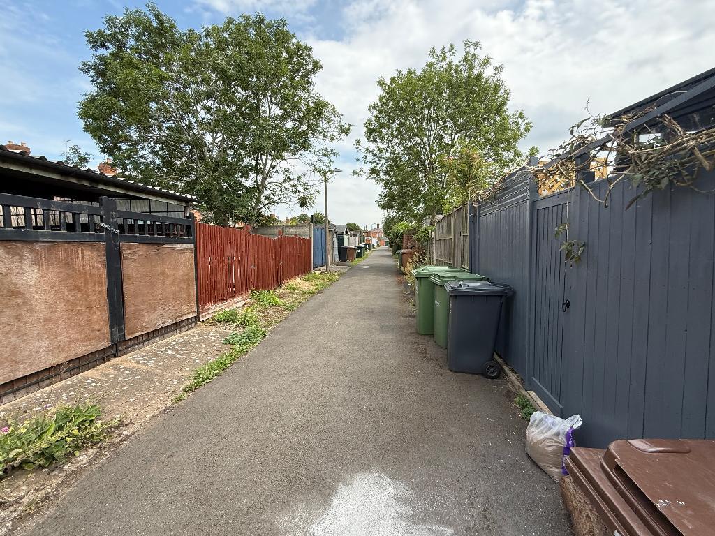 Rear entrance to park small car