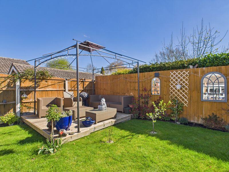 Rear garden decked seating area