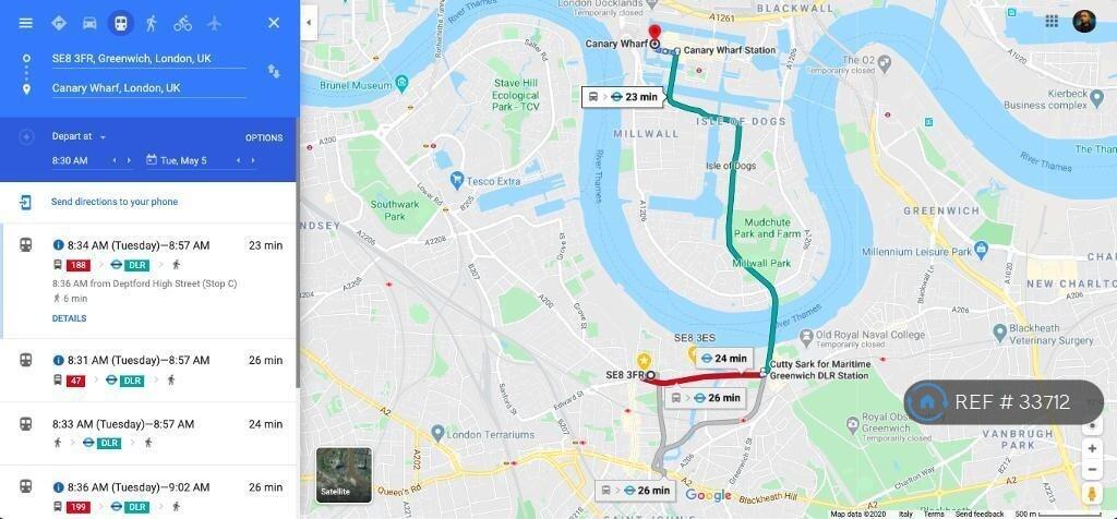 Less Than 30 Minutes To The Canary Wharf