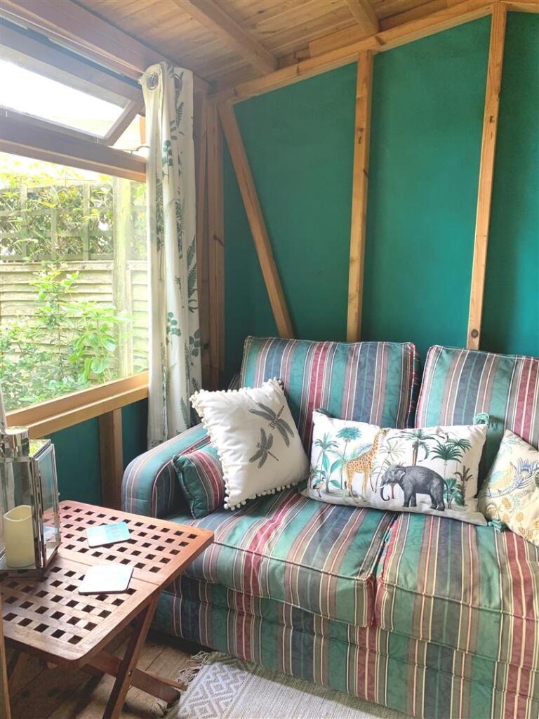 Inside the summerhouse