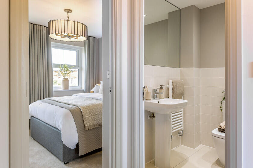 Bedroom/bathroom in the Wilford 2 bedroom home