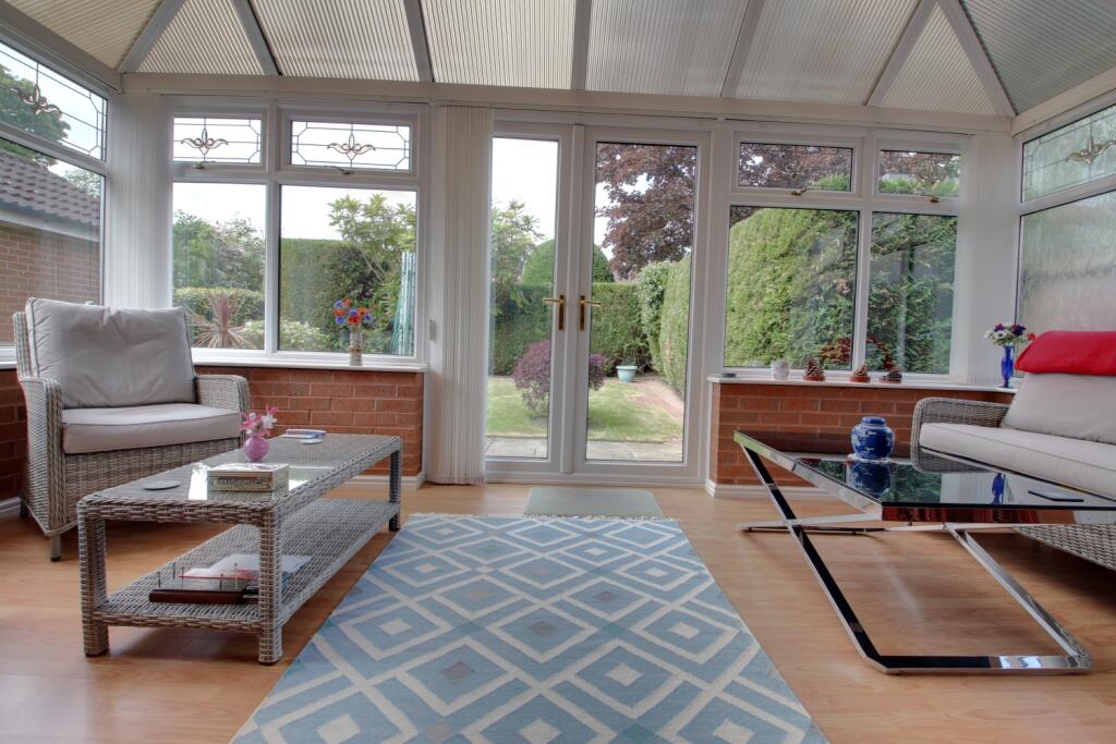 Conservatory showing the view over the back garden