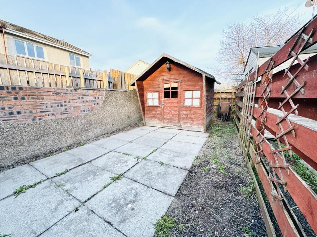 Back garden and shed