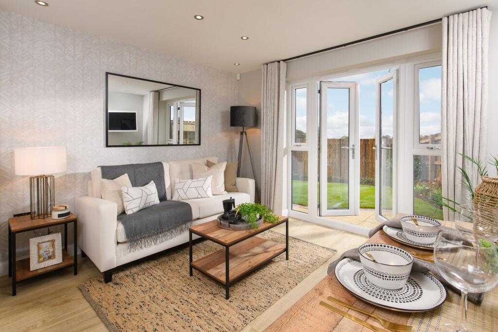 Internal view Kingsville kitchen diner French doors