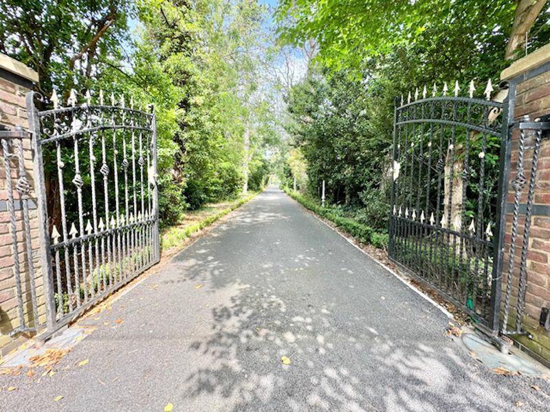 Open gates to driveway