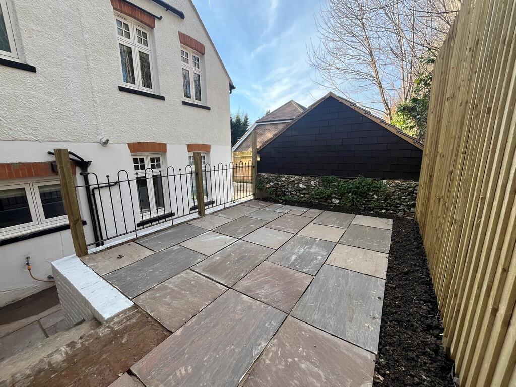 upper patio area