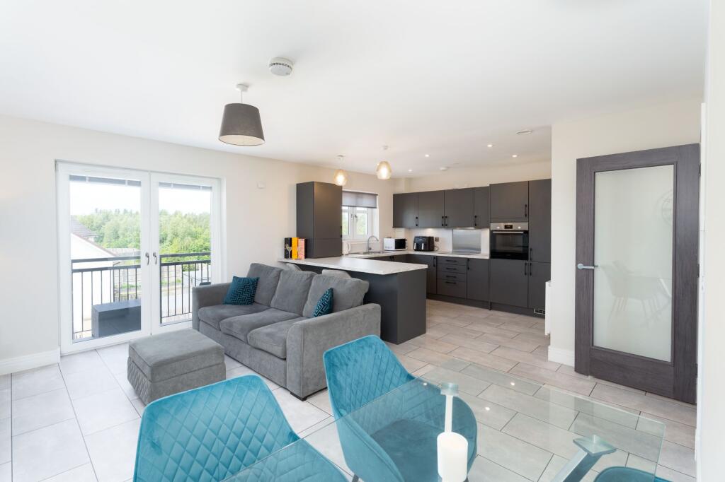 Open plan kitchen lounge diner
