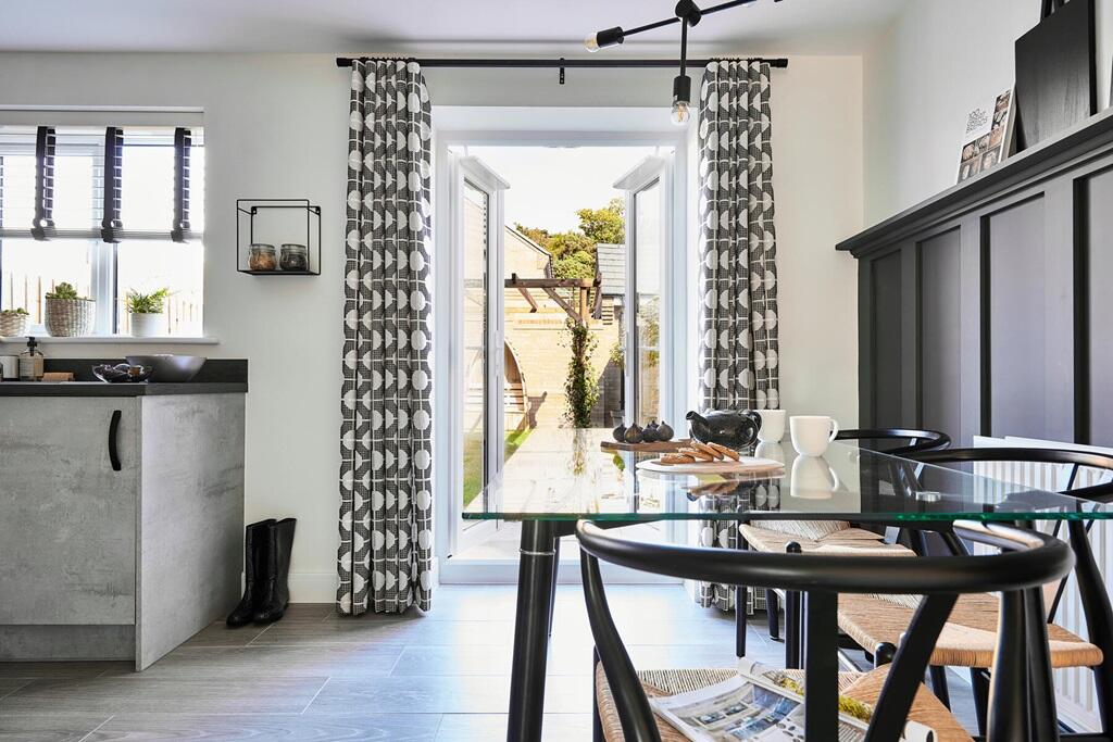 Complete with French doors to access the rear garden