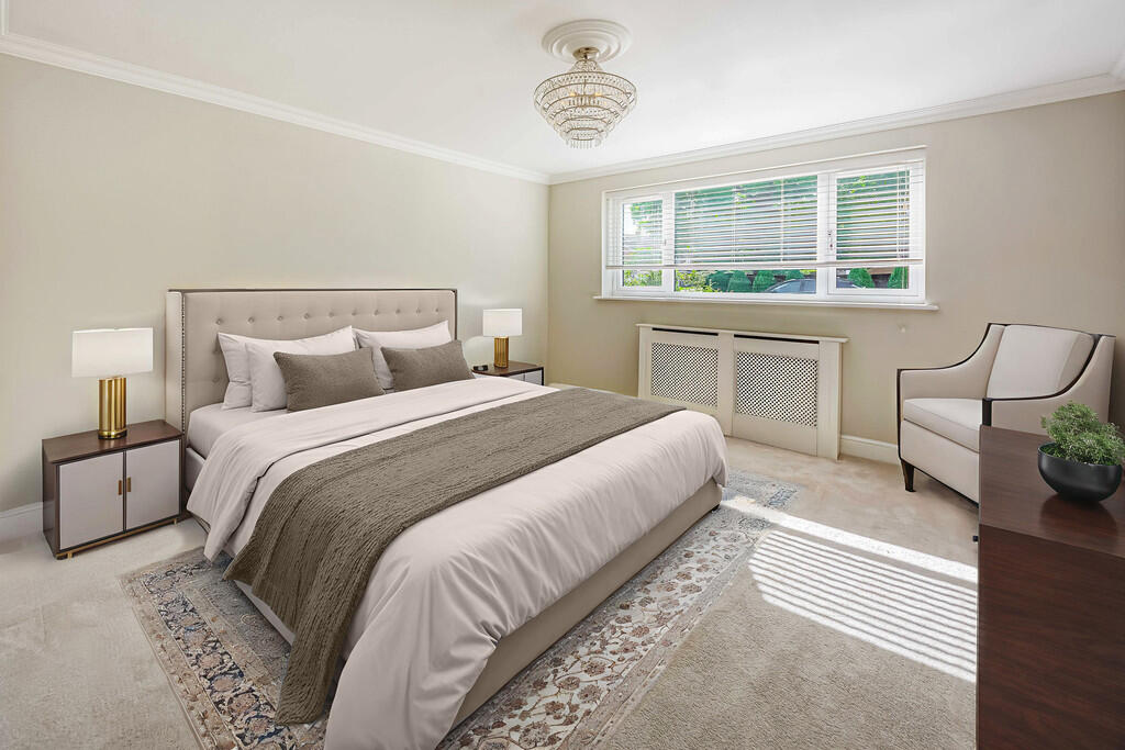 Bedroom staged