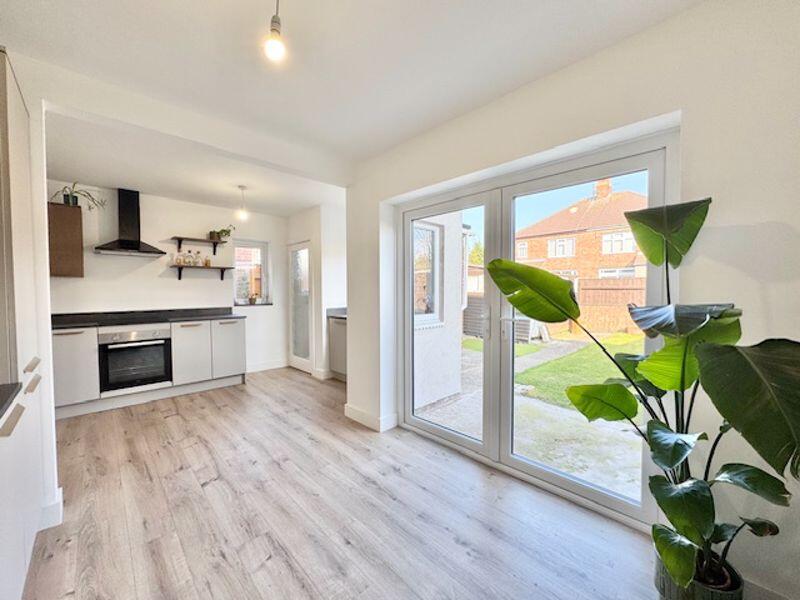 Open plan kitchen diner view two