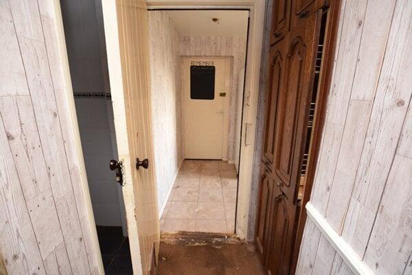 kitchen to the utility room