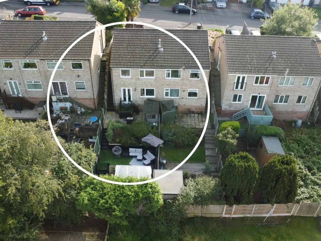 Drone showing Tiered Garden