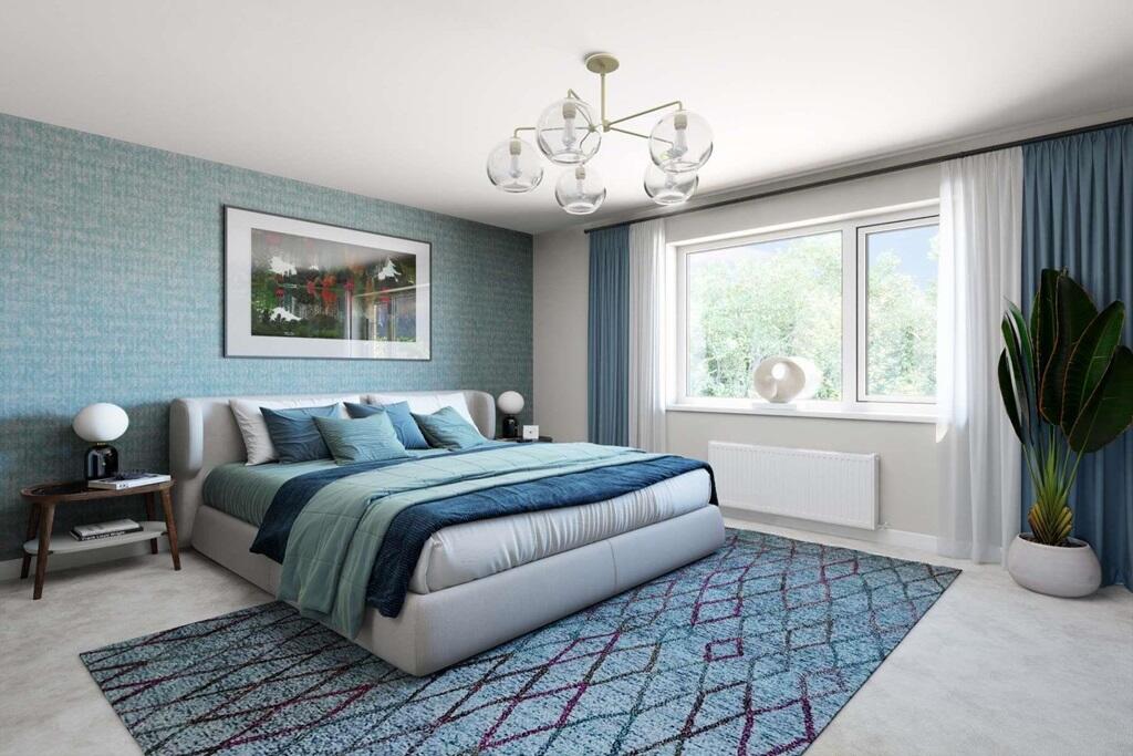 Bedroom 1 is a spacious and bright space