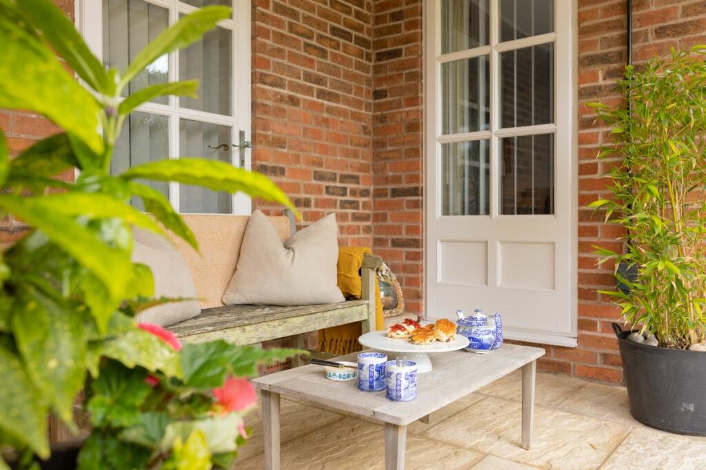 Patio area outside kitchen and sitting room